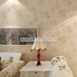 Giấy dán tường 3d họa tiết dây leo vàng