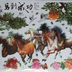 Decal dán tường Ngựa 3D