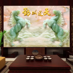 Tranh song mã ngọc thạch