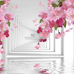 Con đường hoa râm bụt 3D
