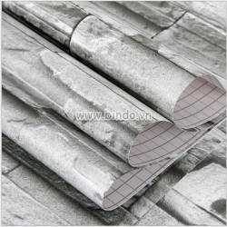 Giấy decal cuộn gạch xám trắng 2