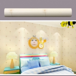 Giấy decal cuộn hoa bồ công anh nâu