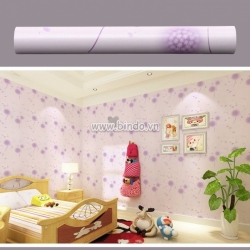 Giấy decal cuộn hoa bồ công anh tím
