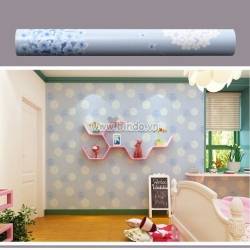 Giấy decal cuộn hoa tú cầu xanh