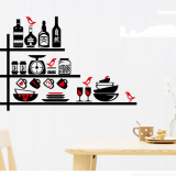 Decal dán tường Kệ rượu