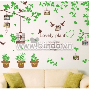 Decal dán tường Cây xanh photo