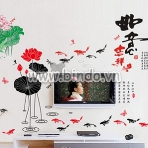 Decal dán tường Combo Hoa sen