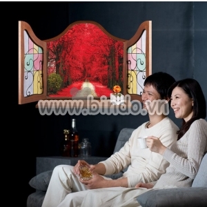 Decal dán tường Cửa sổ 3D 8