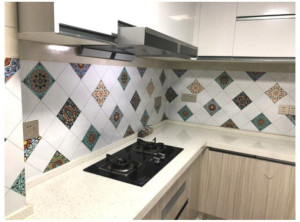 Decal dán tường Dán bếp hoa văn 4 (0,6 x 3m)
