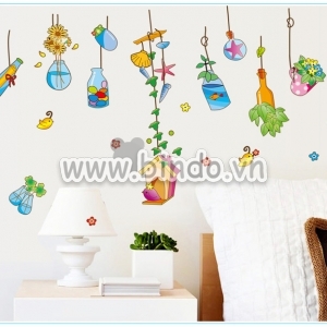 Decal dán tường Dây treo trang trí
