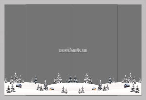 Decal dán tường Decal cánh đồng tuyết 1