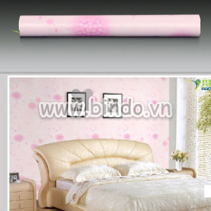 Giấy decal cuộn hoa bồ công anh hồng