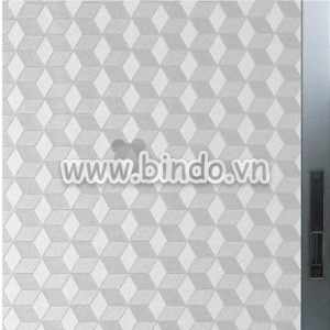 Decal dán tường Decal dán kính hình lập phương mờ