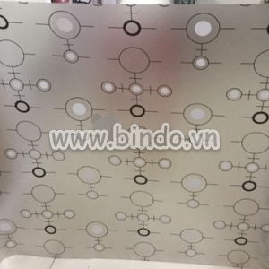 Decal dán tường Decal dán kính họa tiết tròn đen