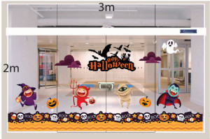 Decal dán tường Decal trang trí Halloween 2018 số 1