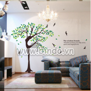 Decal dán tường Vũ điệu cây xanh