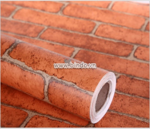 Giấy decal cuộn gạch đỏ khổ lớn