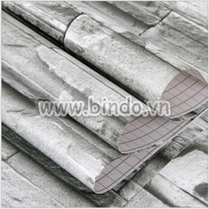 Giấy decal cuộn gạch xám trắng 2