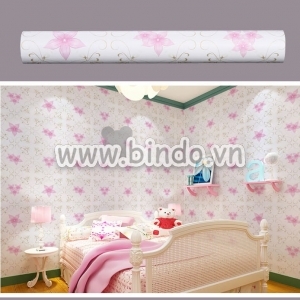 Giấy decal cuộn họa tiết hoa ly hồng