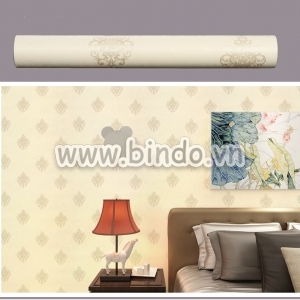 Giấy decal cuộn hoa tiết hoa nâu