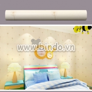 Giấy decal cuộn hoa bồ công anh nâu