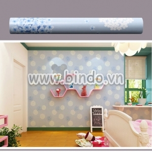 Giấy decal cuộn hoa tú cầu xanh