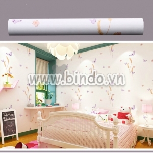 Giấy decal cuộn hoa và bướm