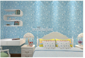Giấy decal cuộn kitty xanh