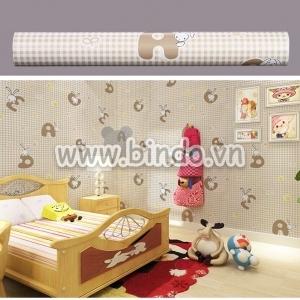 Giấy decal cuộn hoạt hình thỏ nâu