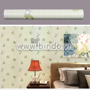Giấy decal cuộn hoạt hình thỏ xanh