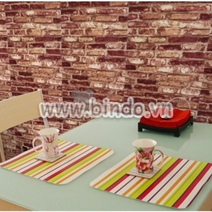 Giấy decal gạch nâu xám