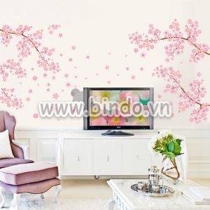 Decal dán tường Hoa 5 cành hồng nhỏ
