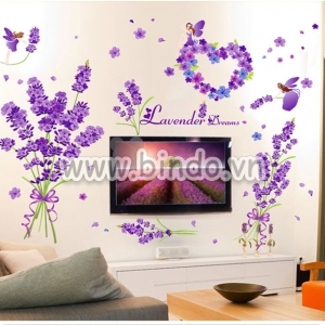Decal dán tường Hoa Lavender 3