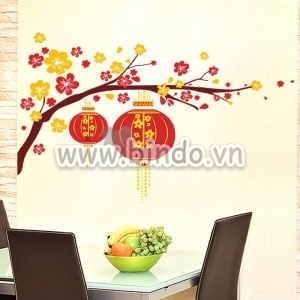 Decal dán tường Hoa mai mùa xuân