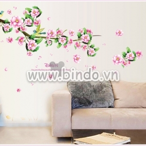 Decal dán tường Hoa mai tím