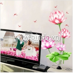 Decal dán tường Hoa sen 3
