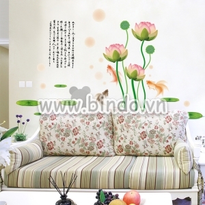 Decal dán tường Hoa sen 6