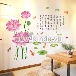 Decal dán tường Hoa sen 7