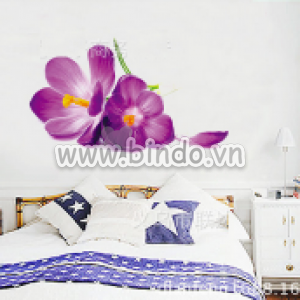 Decal dán tường Hoa tím to 2