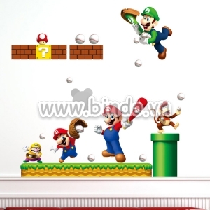 Decal dán tường Mario 3