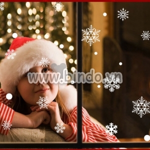 Decal dán tường Noel 10 (Hoa tuyết)