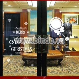 Decal dán tường Noel 13 (Chữ happy new year)