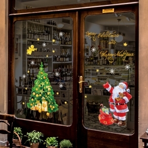 Decal dán tường Noel 89 -Ông già noel phát quà