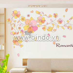 Decal dán tường Sắc hoa lãng mạng