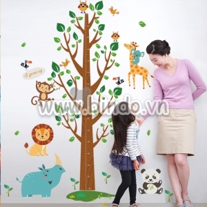 Decal dán tường Thước đo vườn thú 4