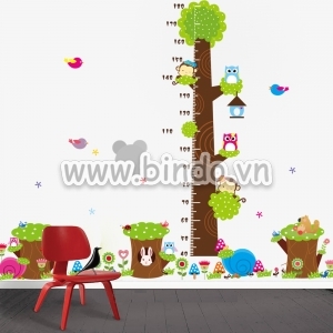Decal dán tường Thước đo vườn thú