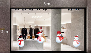 Decal dán tường Trang trí noel người tuyêt