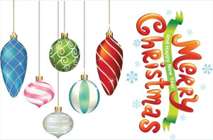 Decal dán tường Trang trí noel trái châu 4