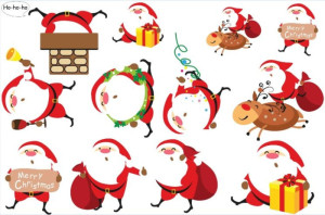 Decal dán tường Tranh trí ông già noel