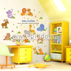 Decal dán tường Vườn thú 17